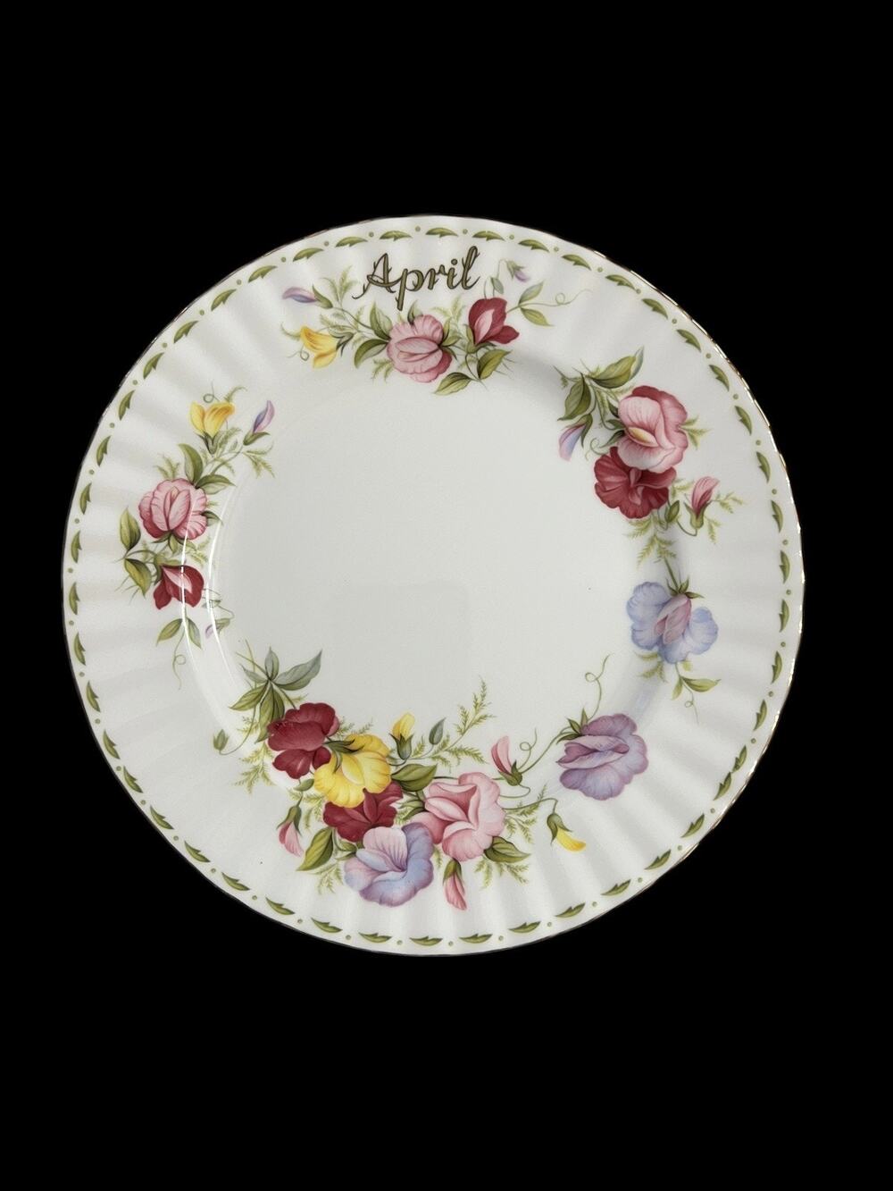 Royal Albert Flower of the Month April Sweet Pea Salad Plate - Replacement China